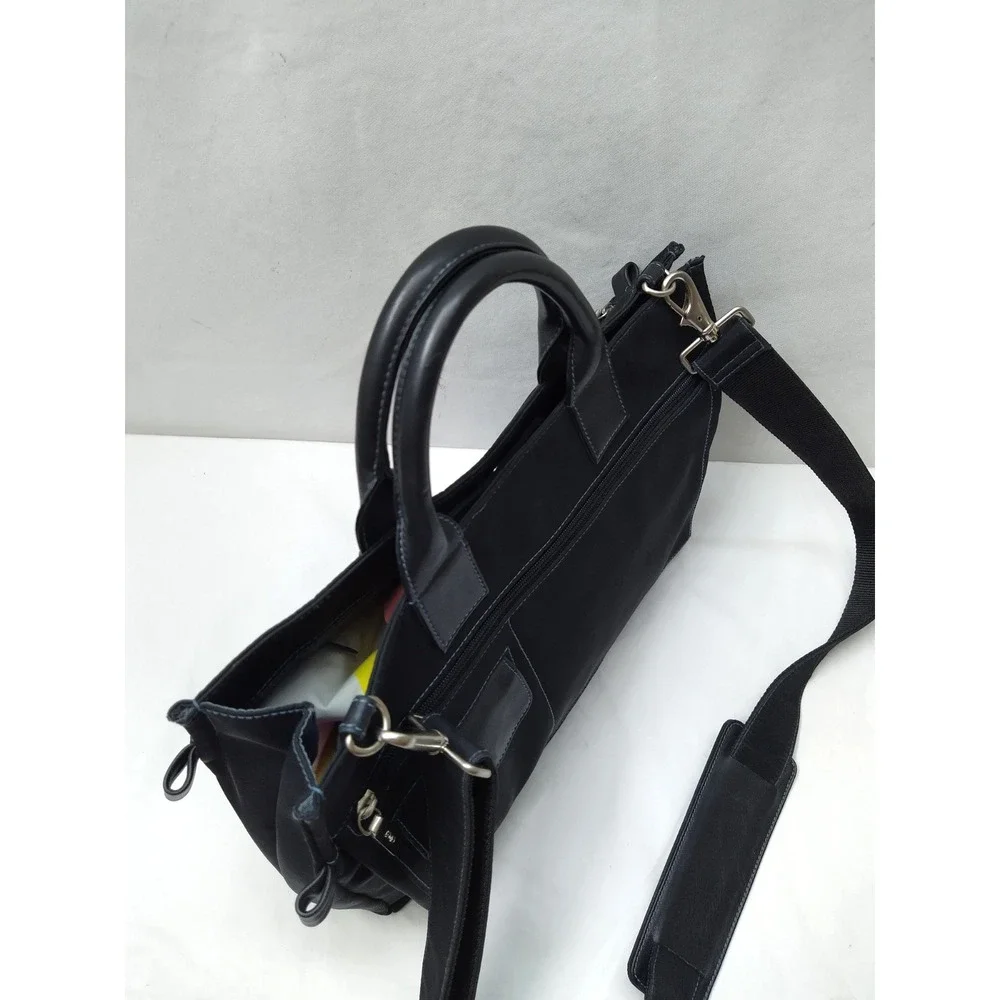 HOBO International Black Nylon Messenger Crossbody Bag